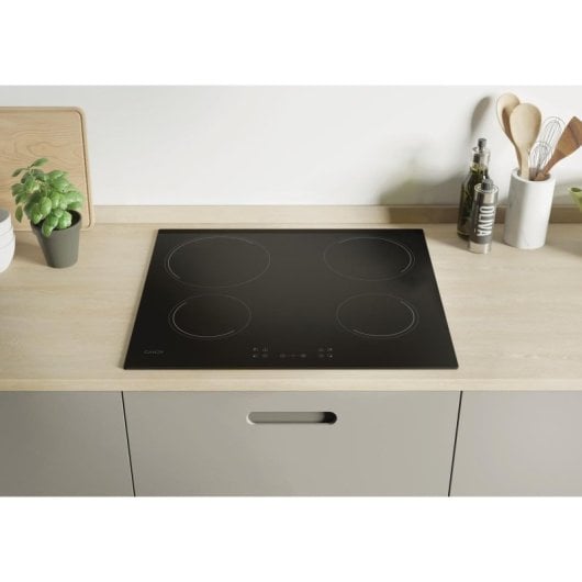 Placa Vitrocerámica Candy CH64CCB/4U2 59cm 4 Zonas Vidrio Cerámico Negra Integrada