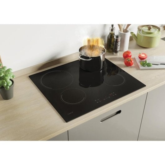 Placa Vitrocerámica Candy CH64CCB/4U2 59cm 4 Zonas Vidrio Cerámico Negra Integrada