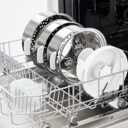 Máquina de Cocción al Vapor Tefal VC502D10 900W, 3 Cestas, Acero Inoxidable, Pantalla Táctil, Blanco