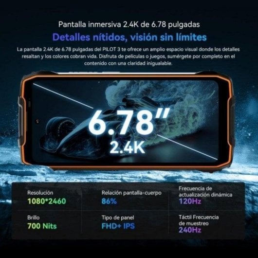 OSCAL Pilot 3 5G 12 Go 256 Go Noir 6,78" Batterie 7500 mAh