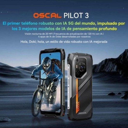 OSCAL Pilot 3 5G 12 Go 256 Go Noir 6,78" Batterie 7500 mAh