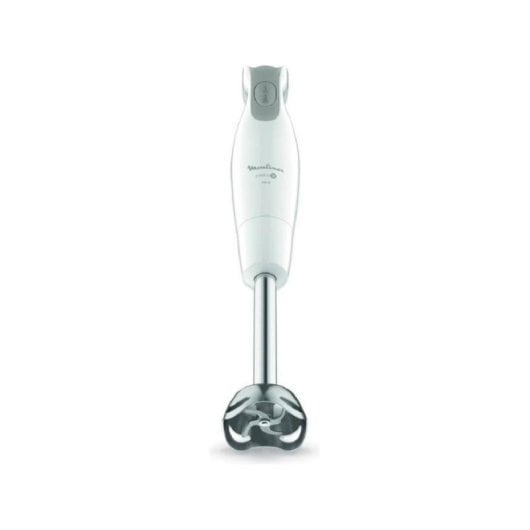 600W Weiß Stabmixer mit 0,8L Glasbehälter, 2 Geschwindigkeiten, Edelstahlgehäuse