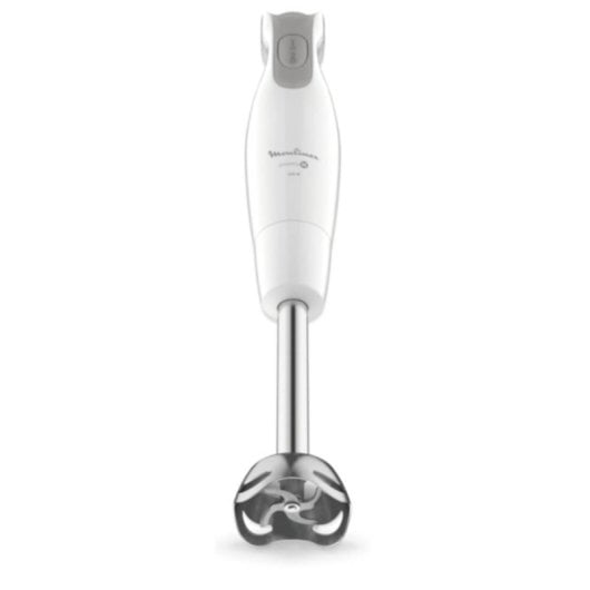 600W Weiß Stabmixer mit 0,8L Glasbehälter, 2 Geschwindigkeiten, Edelstahlgehäuse