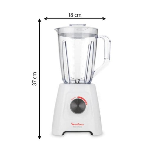 Licuadora Moulinex Blendforce II 600W 2L Picahielos Plástico Blanco Cuchillas Inoxidable