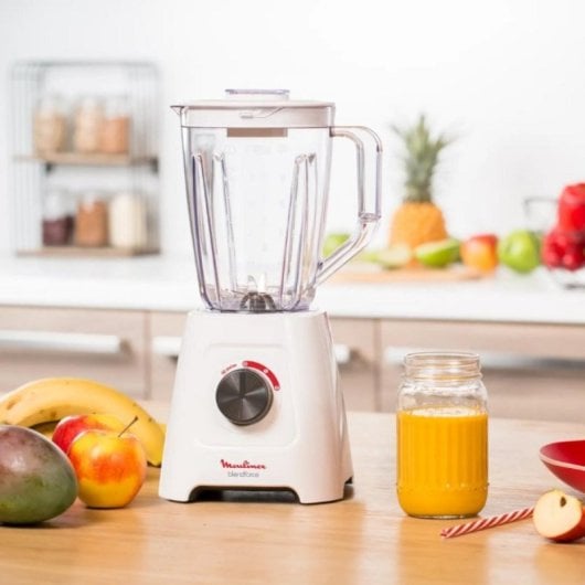 Licuadora Moulinex Blendforce II 600W 2L Picahielos Plástico Blanco Cuchillas Inoxidable