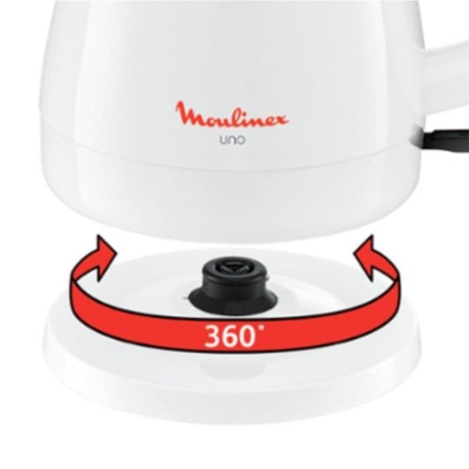 Moulinex BY150100 1,5L 2400W Weiß kabellos mit Überhitzungsschutz und abnehmbarem Filter