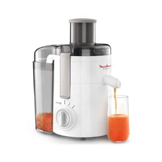Moulinex JU370110 Centrifugeuse 350W Blanche, Capacité 0,95 L, 2 Vitesses, 60 mm