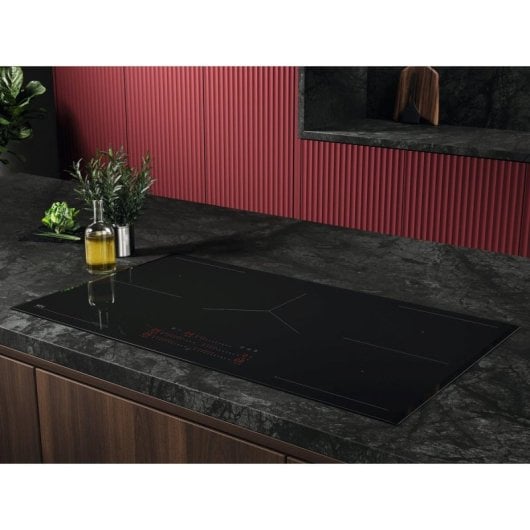 Placa de Indução AEG 5 Zonas 7350W Preto Integrado 90 cm Touch Control