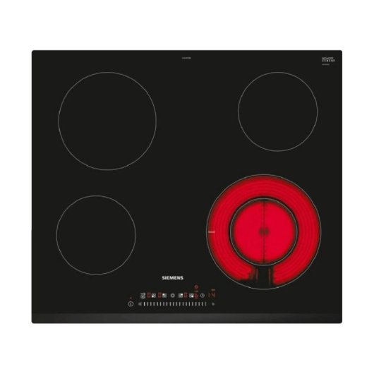 Placa vitrocerâmica preta Siemens iQ300 ET631FFP8E 7000W 60 cm 4 zonas touch
