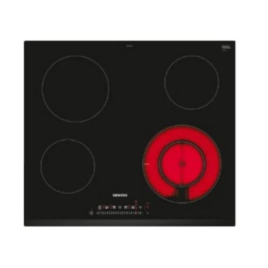 Placa vitrocerâmica preta Siemens iQ300 ET631FFP8E 7000W 60 cm 4 zonas touch