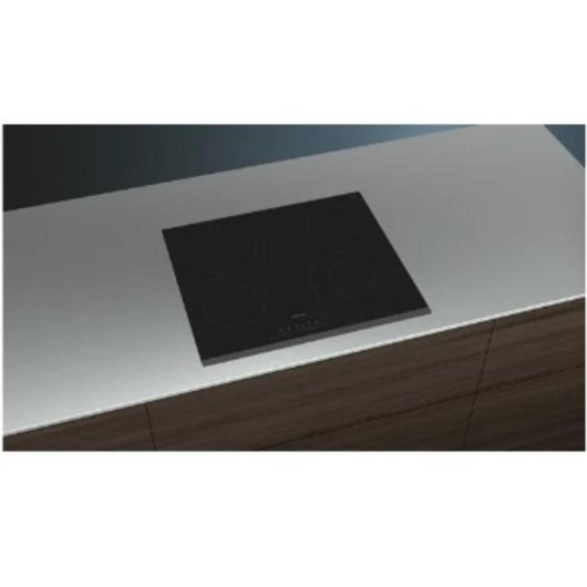 Placa vitrocerâmica preta Siemens iQ300 ET631FFP8E 7000W 60 cm 4 zonas touch