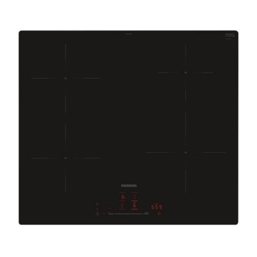 Placa de inducción Siemens EH601HEB1E 60 cm 4 zonas, Touch Control, Vidrio cerámico, Negro