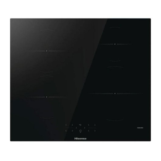 Placa Indução Hisense 4 Zonas 7200W Vidro Cerâmico Preto Touch LED Temporizador