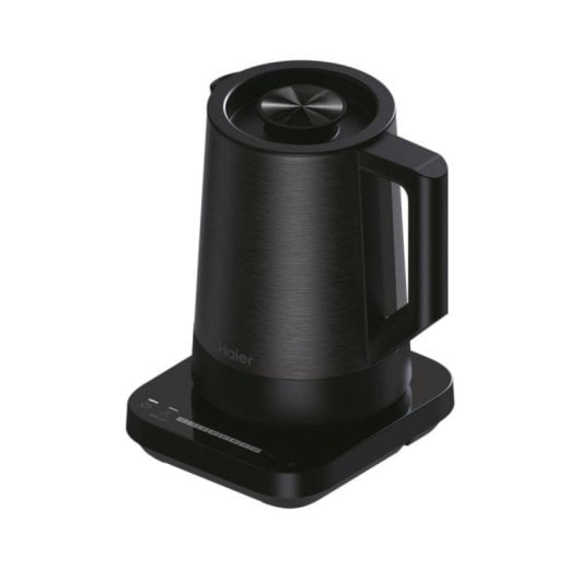 Haier HKE5A 011 schwarzer Edelstahl Wasserkocher 1,7L 2200W mit 7 Temperaturstufen