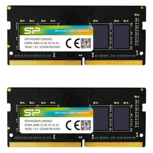 Memoria RAM Silicon Power SP032GBSFU266X22 32GB 2x16GB DDR4 SODIMM 2666MHz CL19
