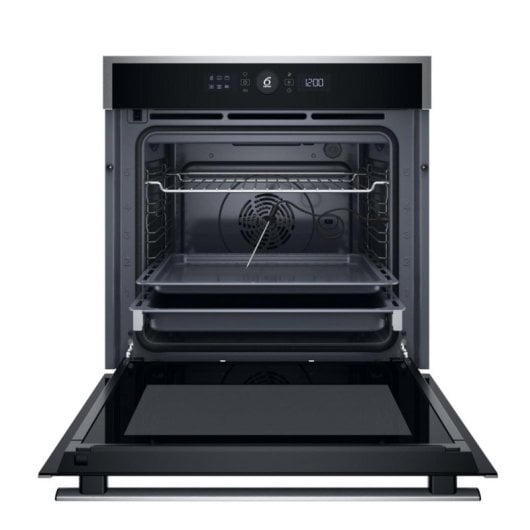 Horno eléctrico Whirlpool WOI4S8PPM1SX 73L Negro Plata con autolimpieza pirolítica y sonda de carne
