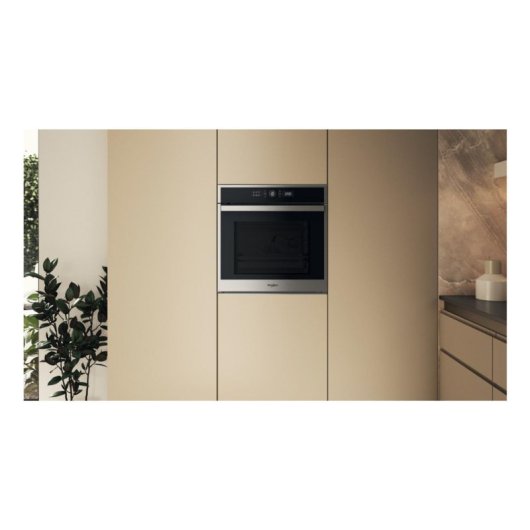 Horno eléctrico Whirlpool WOI4S8PPM1SX 73L Negro Plata con autolimpieza pirolítica y sonda de carne