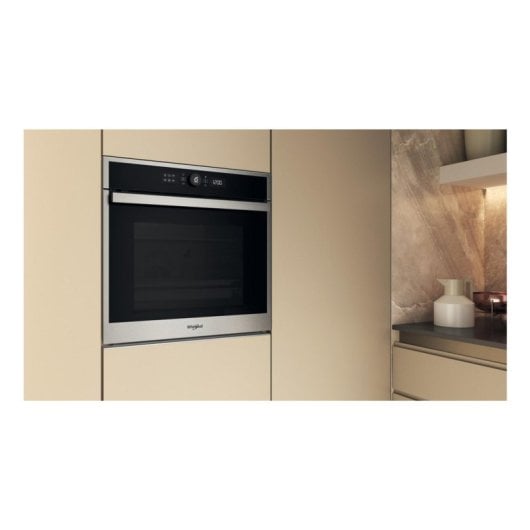 Horno eléctrico Whirlpool WOI4S8PPM1SX 73L Negro Plata con autolimpieza pirolítica y sonda de carne