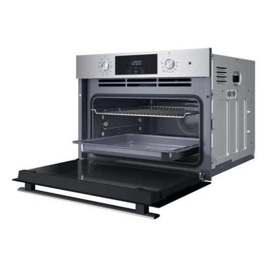 Horno Compacto Whirlpool WCC28UXA 48L 56cm Clase A Cook3 SoftClosing Negro Inox