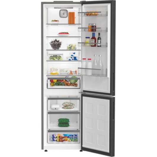 Frigorífico Whirlpool Combinado No Frost 203cm 355L D Preto Multi-airflow LED