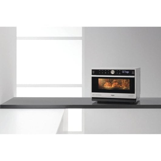 Microondas Whirlpool Supreme Chef MWSC 9133 SX 33L 1000W Grill Convección Steam Control LCD