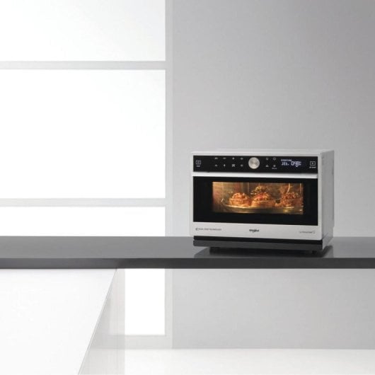 Microondas Whirlpool Supreme Chef MWSC 9133 SX 33L 1000W Grill Convección Steam Control LCD