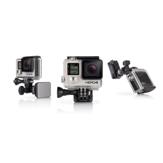 Soporte frontal y lateral para casco GoPro, adhesivo, compatible HERO7/6/5, 45g, negro