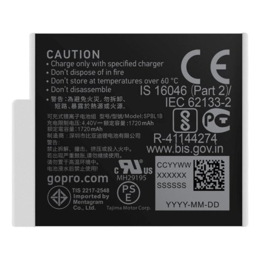 Batterie GoPro ADBAT-011, 33 g, Compatible HERO10/HERO9, Lithium-Ion