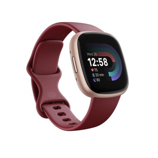 Google Fitbit Versa 4 GPS NFC 40,5mm Écran Tactile Aluminium Rouge S/L Étanche SpO2 Cardio