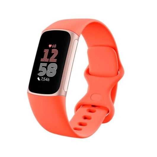 Fitbit Charge 6 Pulsera Coral AMOLED GPS NFC Wasserdicht 7 Tage Akku