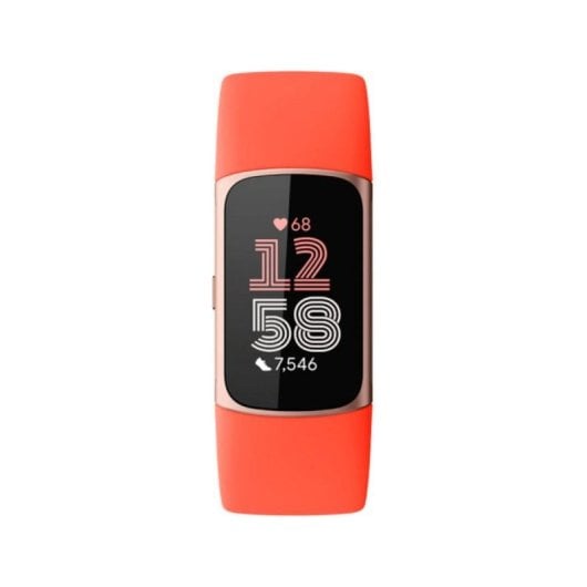 Fitbit Charge 6 Pulsera Coral AMOLED GPS NFC Wasserdicht 7 Tage Akku