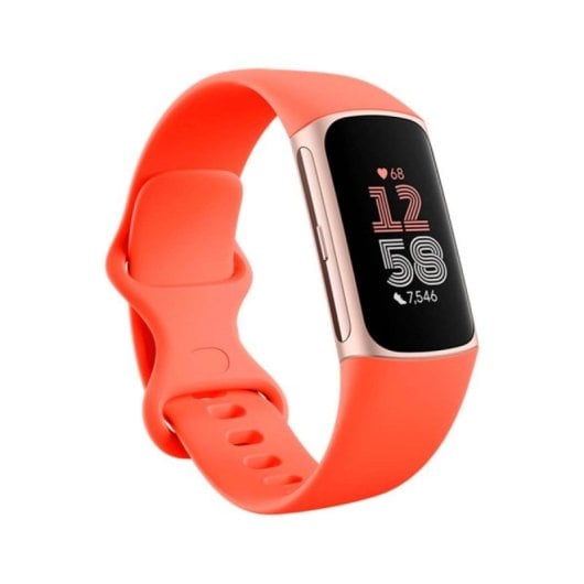 Fitbit Charge 6 Pulsera Coral AMOLED GPS NFC Wasserdicht 7 Tage Akku