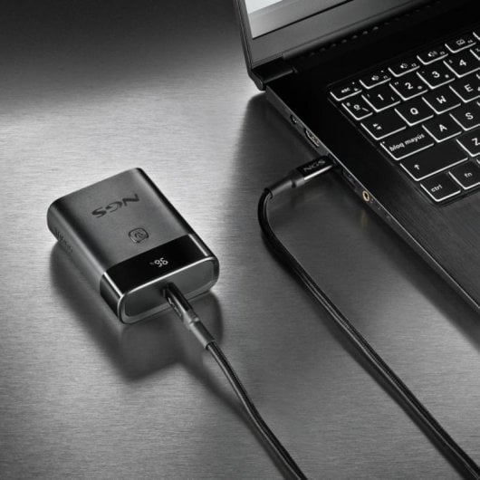 Power Bank 10000 mAh Nero con Ricarica Rapida 22,5W USB-C e USB-A