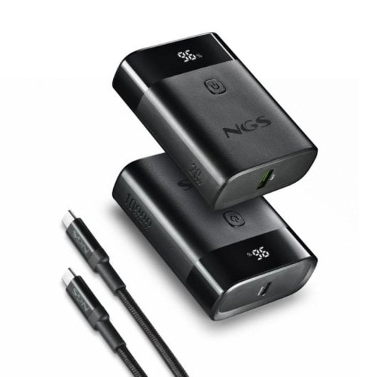Power Bank 10000 mAh Nero con Ricarica Rapida 22,5W USB-C e USB-A