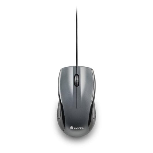 Ratón NGS con cable láser 1200 DPI ambidiestro gris USB