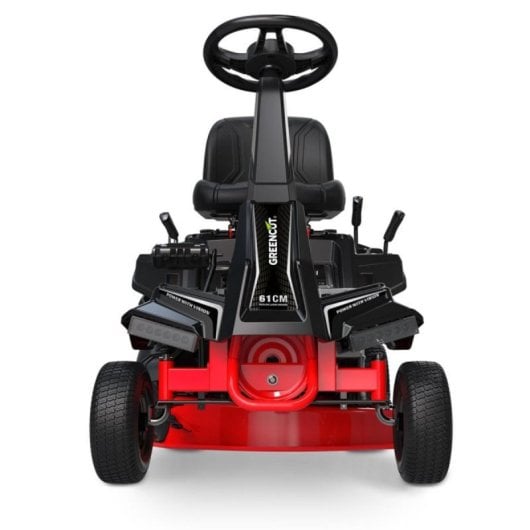 Greencut Tractor cortacésped gasolina 4 tiempos 5.9CV, 610mm ancho corte, recogedor 150L, arranque eléctrico