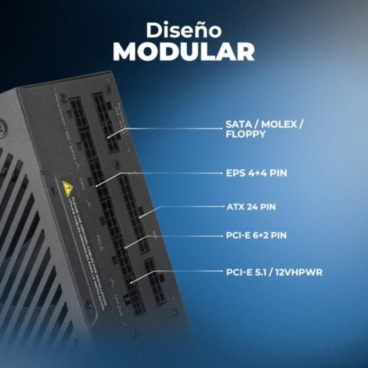 Alimentation Yeyian 850W Certification 80+ Gold Modèle YFG-8503M-P1 Extras modulaire