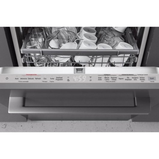 Máquina de Lavar Loiça LG DB365TXS 14 conjuntos B Wi-Fi Inverter Direct Drive painel tátil cinzento