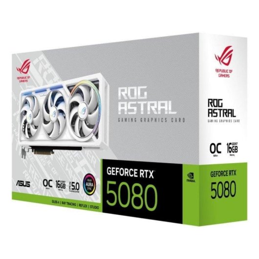 Scheda Grafica ASUS ROG Astral GeForce RTX 5080 16GB GDDR7 DLSS4 RTX AI Reflex 2 Raffreddamento attivo