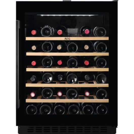 AEG AWUS052B5B Cave de Vinho Integrada 52 Garrafas 6 Prateleiras Madeira/Preto
