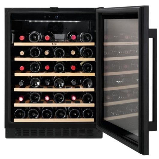 AEG AWUS052B5B Cave de Vinho Integrada 52 Garrafas 6 Prateleiras Madeira/Preto
