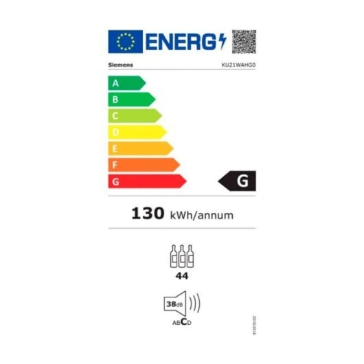 Garrafeira de Encastrar Siemens iQ500 KU21WAHG0, 44 garrafas, 2 zonas, carvalho, 60W, Classe G