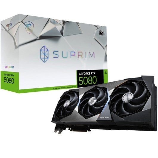 MSI GeForce RTX 5080 SUPRIM OC 16GB GDDR7 Reflex 2 RTX AI DLSS4