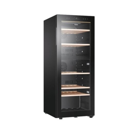 Cava de Vino Haier HWS79GDG 79 Botellas Negro, 2 Zonas, LED, Silenciosa, Wi-Fi, Clase G
