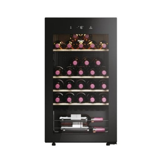 Vinothèque Haier Wine Bank 50 - HWS34GGH1 - 34 bouteilles, Noire, 5 étagères