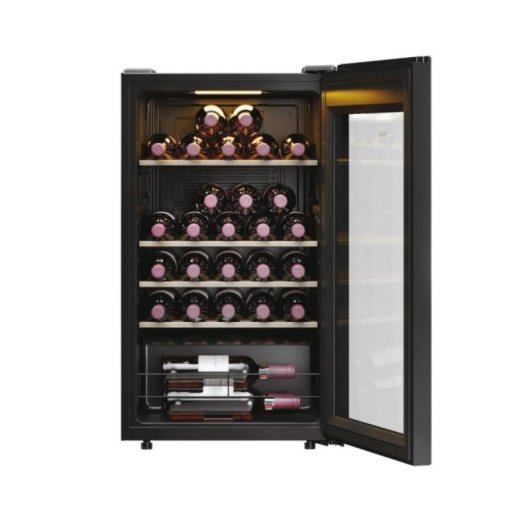 Vinothèque Haier Wine Bank 50 - HWS34GGH1 - 34 bouteilles, Noire, 5 étagères