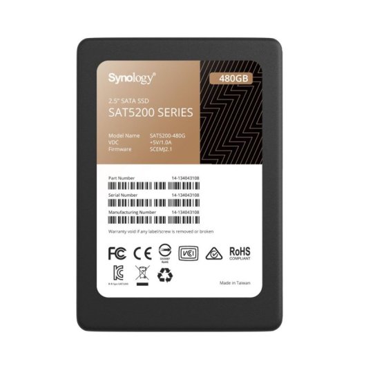 Disco Duro Synology 480GB SSD SATA 530MB/s SAT5210 Protección datos NAS