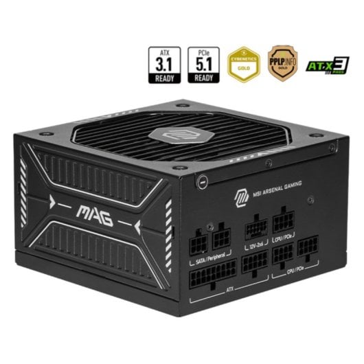 Alimentation MSI 650W Certifié 80+ Gold Modèle MAG A650GLS Extras entièrement modulaire