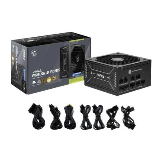 Fonte de Alimentação MSI MAG A650GLS 650W 80 PLUS Gold Modular PCIE5 ATX FDB