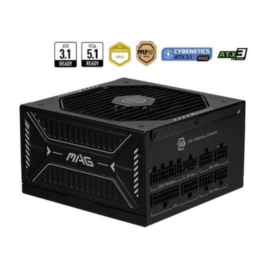 Fuente de Alimentación MSI MAG A1000GLS 1000W 80 PLUS Gold Modulare ATX